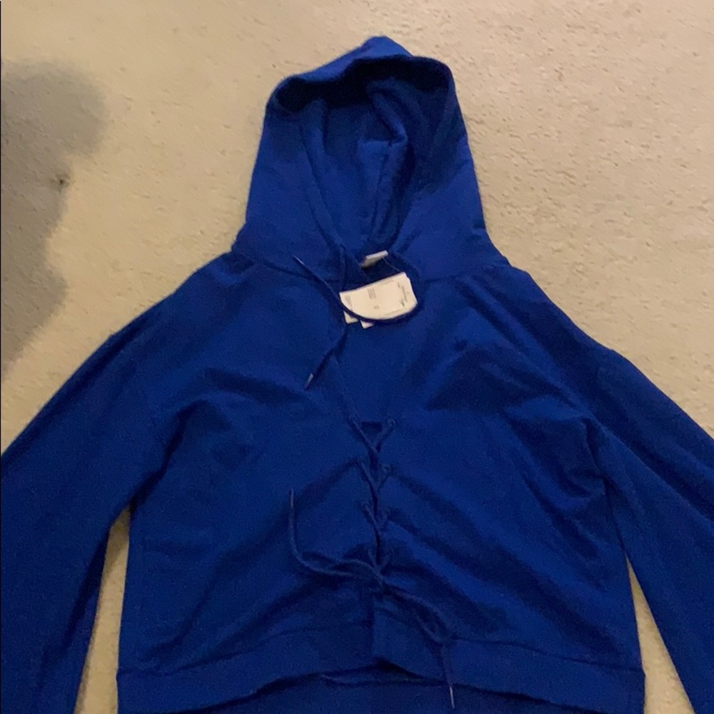 Blue hoodie